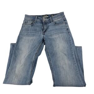 Reclaim Mens Regular Bootleg Jeans Medium Wash Blue Denim Size 30S